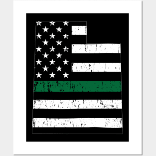 Utah Thin Green Line Military and Border Patrol Shirt Posters and Art